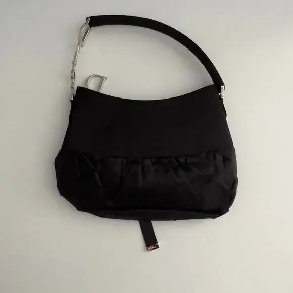 Vintage Dior Mini Black Satin Ballet bag - Picture 4 of 7